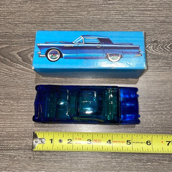 VINTAGE AVON THUNDERBIRD ‘55 Blue Deep Woods After Shave Bottle Full 2FL OZ. - Picture 8 of 9